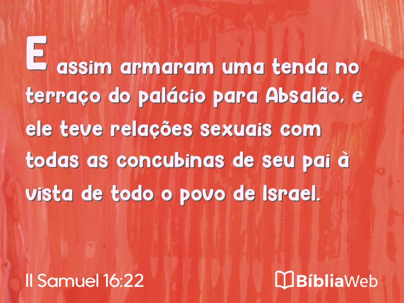 II Samuel 16:22 em imagem para compartilhar