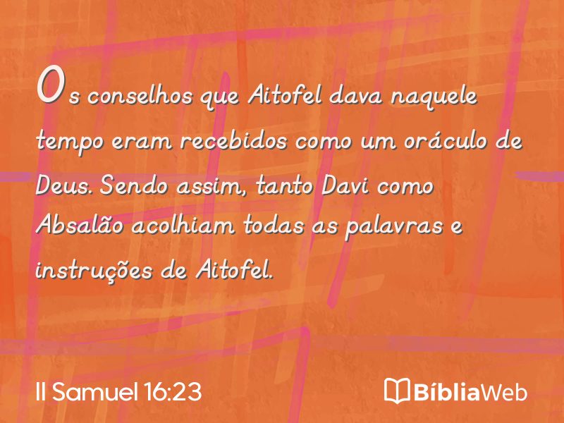 II Samuel 16:23 em imagem para compartilhar
