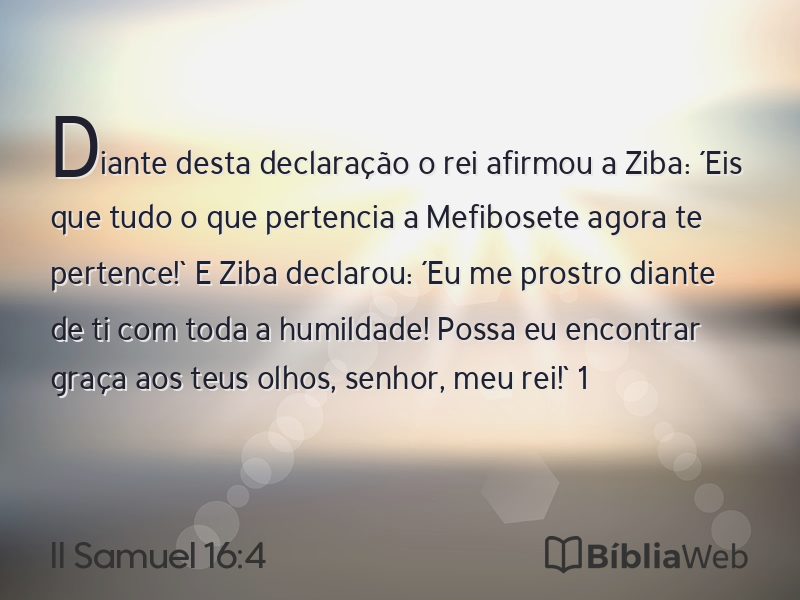 II Samuel 16:4 em imagem para compartilhar