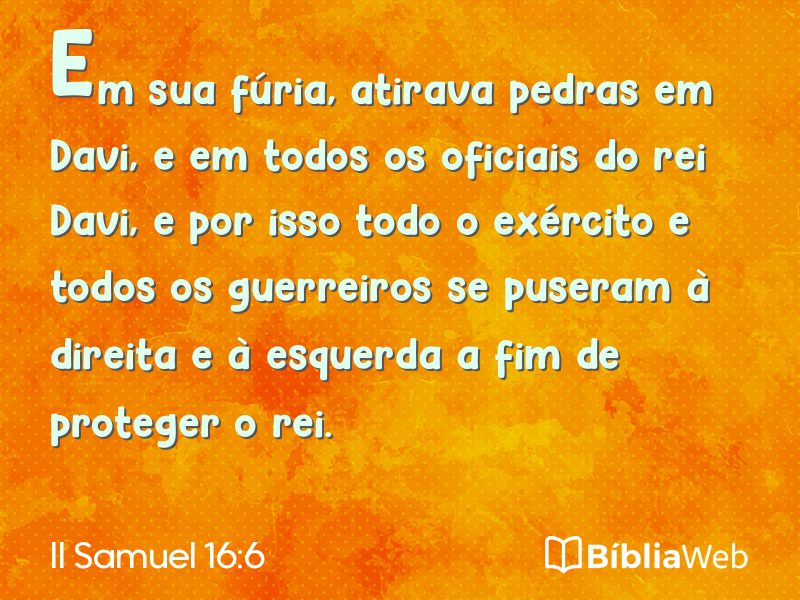 II Samuel 16:6 em imagem para compartilhar