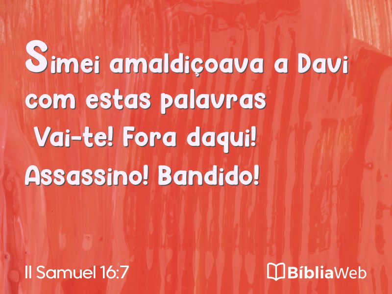 II Samuel 16:7 em imagem para compartilhar