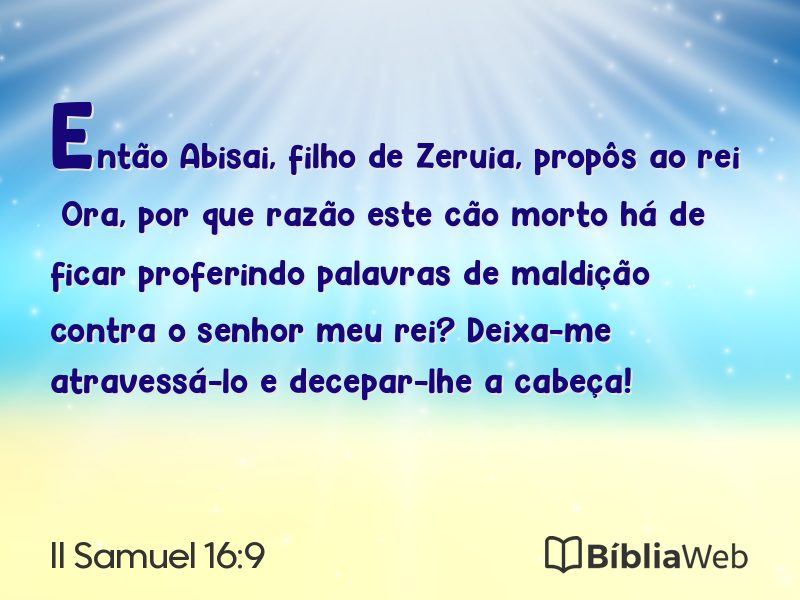 II Samuel 16:9 em imagem para compartilhar