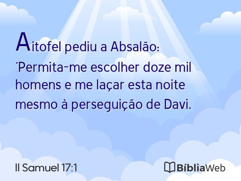 II Samuel 17:1 em imagem para compartilhar