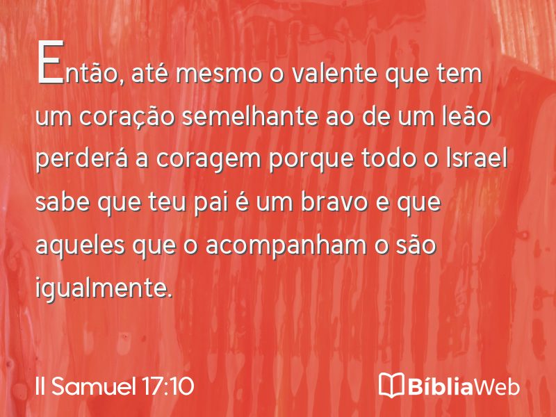 II Samuel 17:10 em imagem para compartilhar