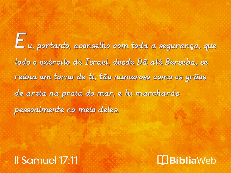 II Samuel 17:11 em imagem para compartilhar