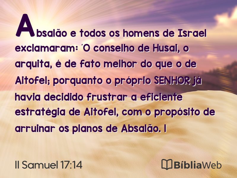 II Samuel 17:14 em imagem para compartilhar