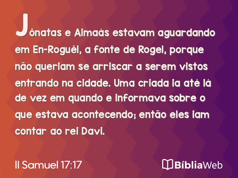 II Samuel 17:17 em imagem para compartilhar