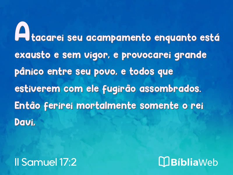 II Samuel 17:2 em imagem para compartilhar