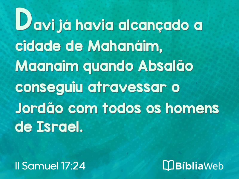 II Samuel 17:24 em imagem para compartilhar