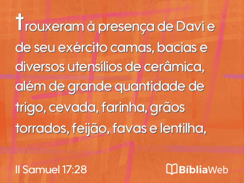 II Samuel 17:28 em imagem para compartilhar