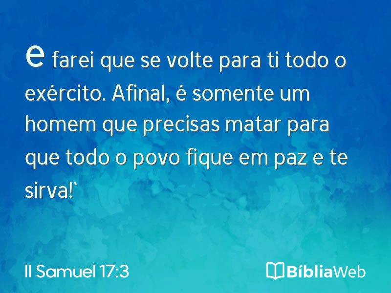 II Samuel 17:3 em imagem para compartilhar