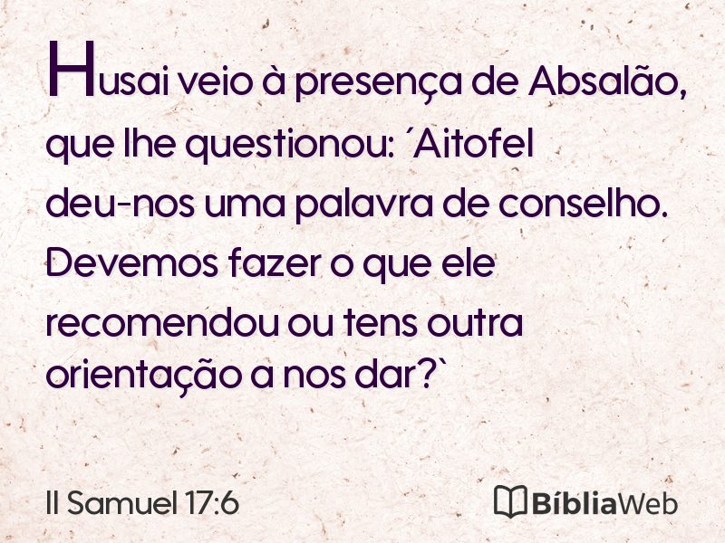 II Samuel 17:6 em imagem para compartilhar