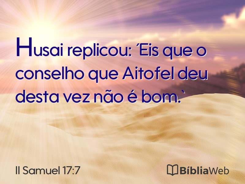II Samuel 17:7 em imagem para compartilhar