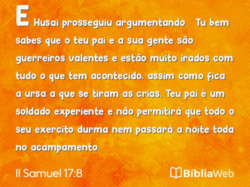 II Samuel 17:8 em imagem para compartilhar