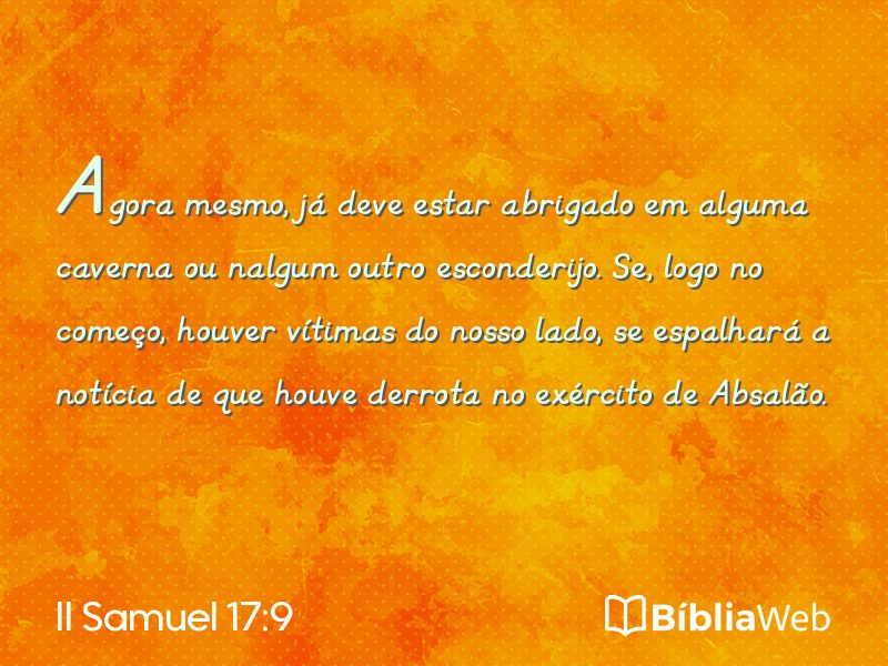 II Samuel 17:9 em imagem para compartilhar