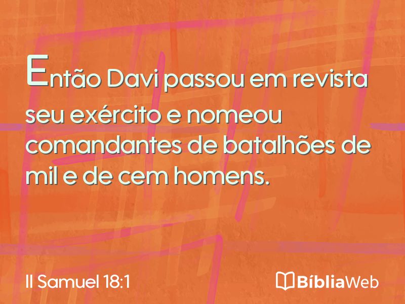 II Samuel 18:1 em imagem para compartilhar