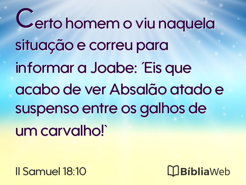 II Samuel 18:10 em imagem para compartilhar