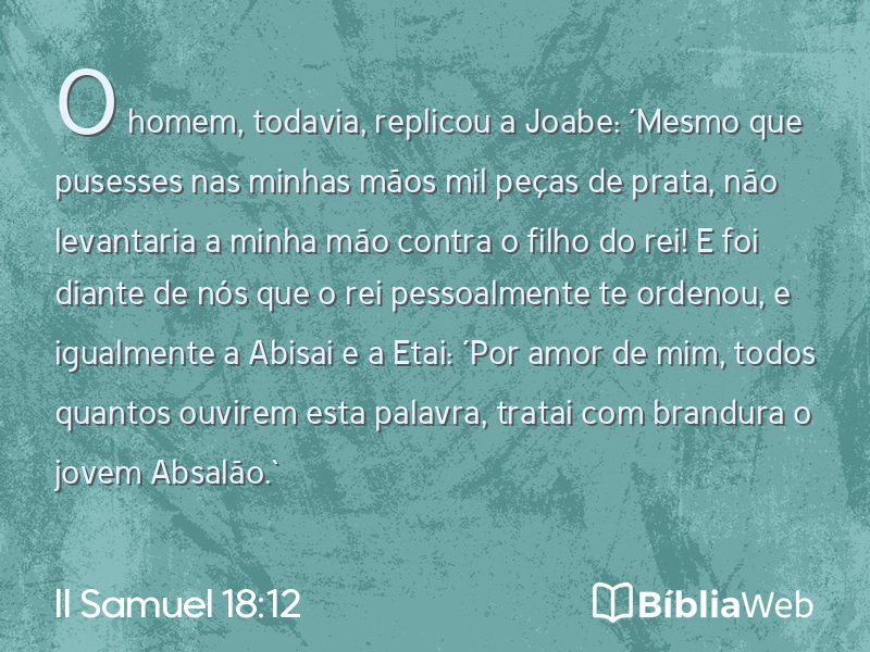 II Samuel 18:12 em imagem para compartilhar