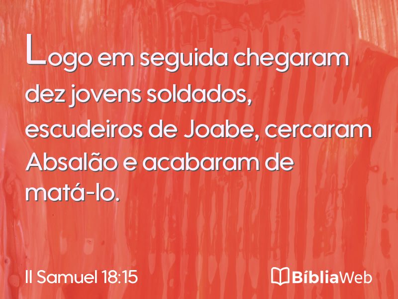 II Samuel 18:15 em imagem para compartilhar