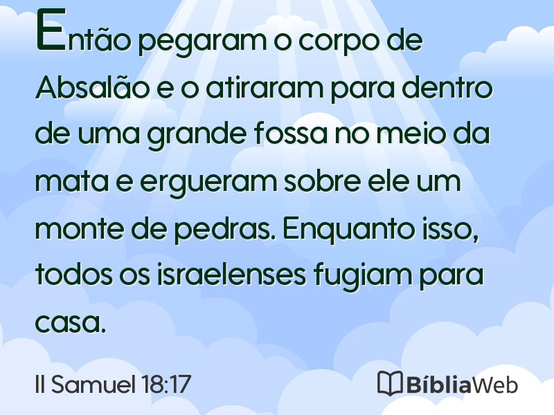 II Samuel 18:17 em imagem para compartilhar