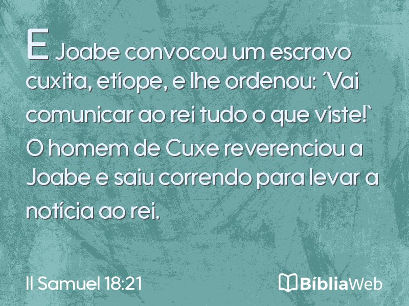 II Samuel 18:21 em imagem para compartilhar