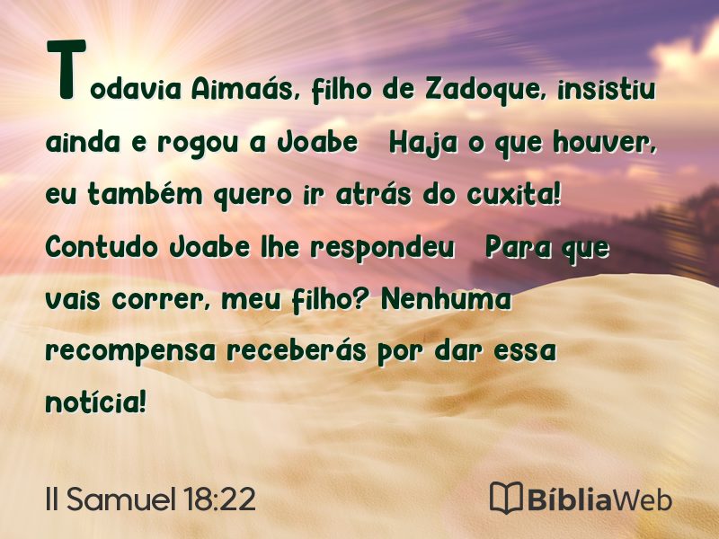 II Samuel 18:22 em imagem para compartilhar
