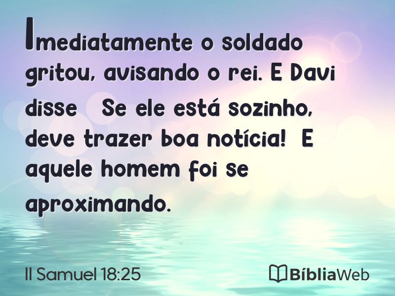 II Samuel 18:25 em imagem para compartilhar