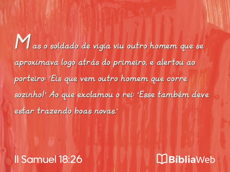 II Samuel 18:26 em imagem para compartilhar