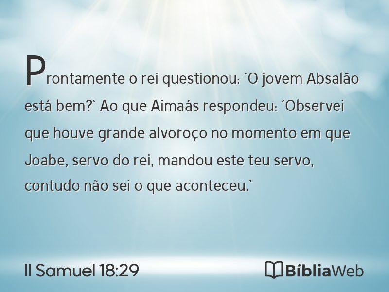 II Samuel 18:29 em imagem para compartilhar