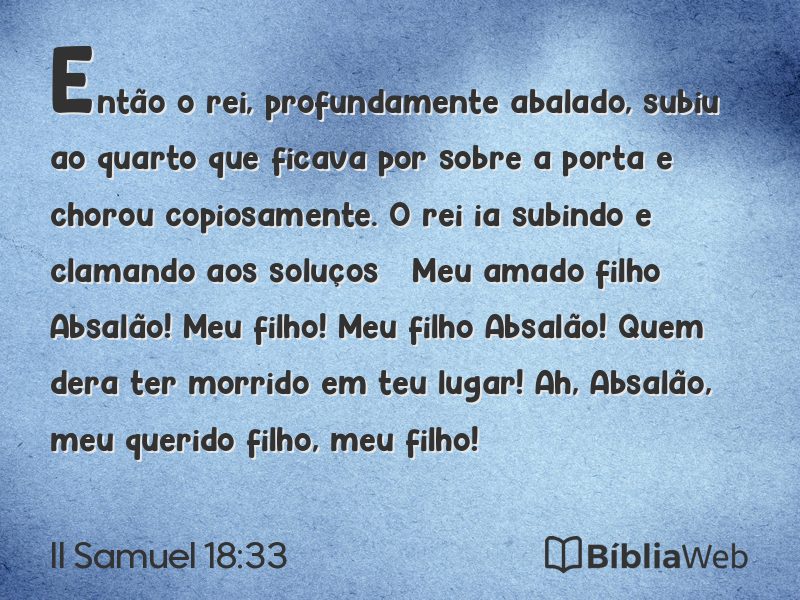 II Samuel 18:33 em imagem para compartilhar