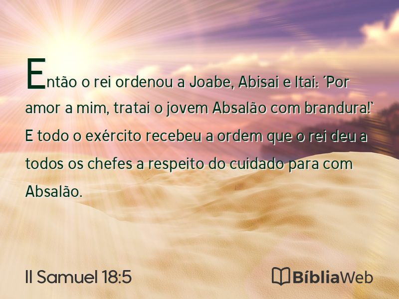 II Samuel 18:5 em imagem para compartilhar