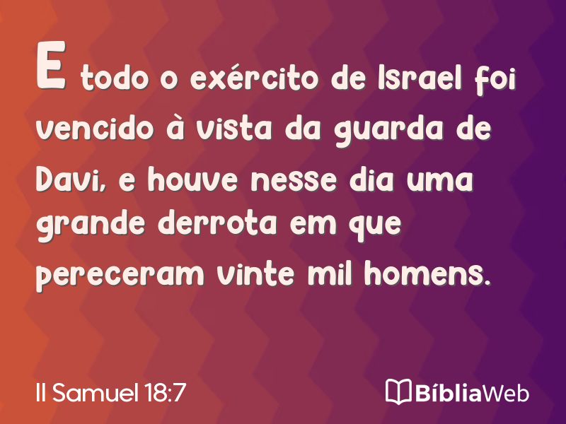 II Samuel 18:7 em imagem para compartilhar