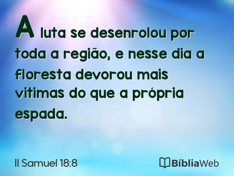 II Samuel 18:8 em imagem para compartilhar