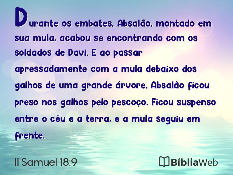 II Samuel 18:9 em imagem para compartilhar