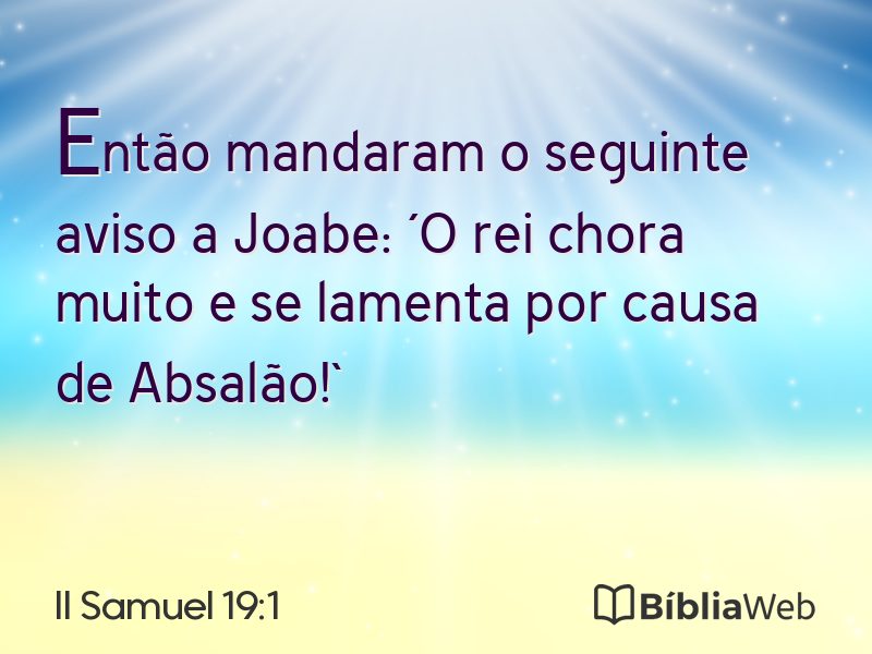 II Samuel 19:1 em imagem para compartilhar