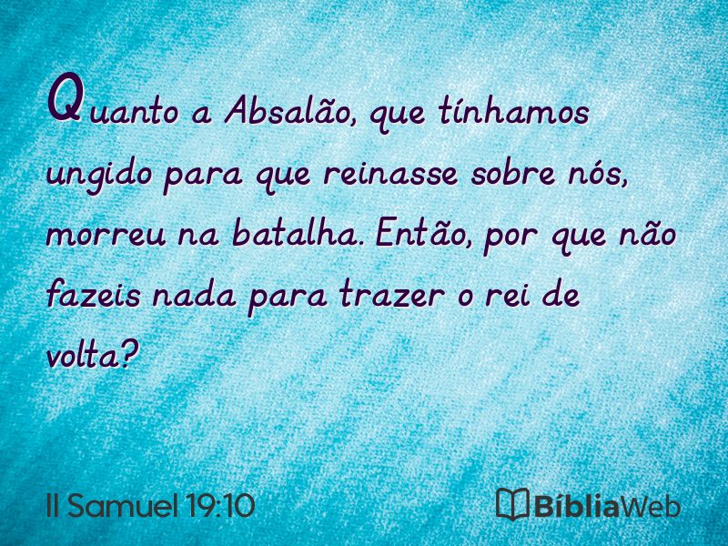 II Samuel 19:10 em imagem para compartilhar