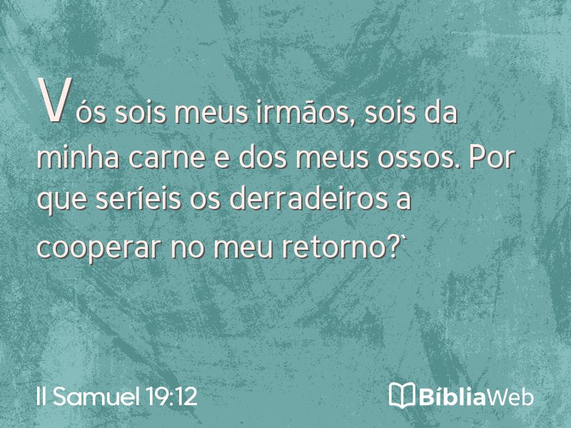 II Samuel 19:12 em imagem para compartilhar