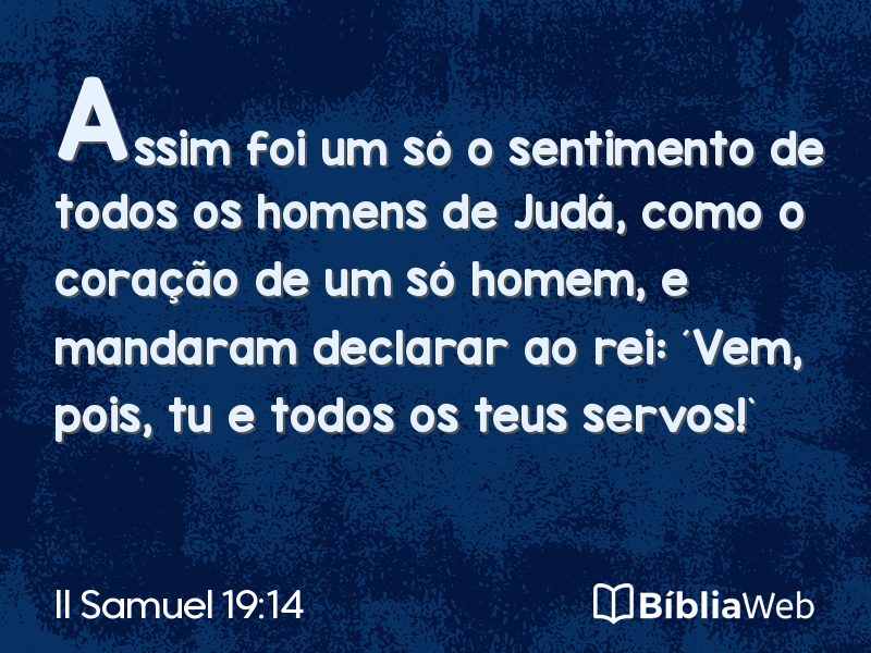 II Samuel 19:14 em imagem para compartilhar