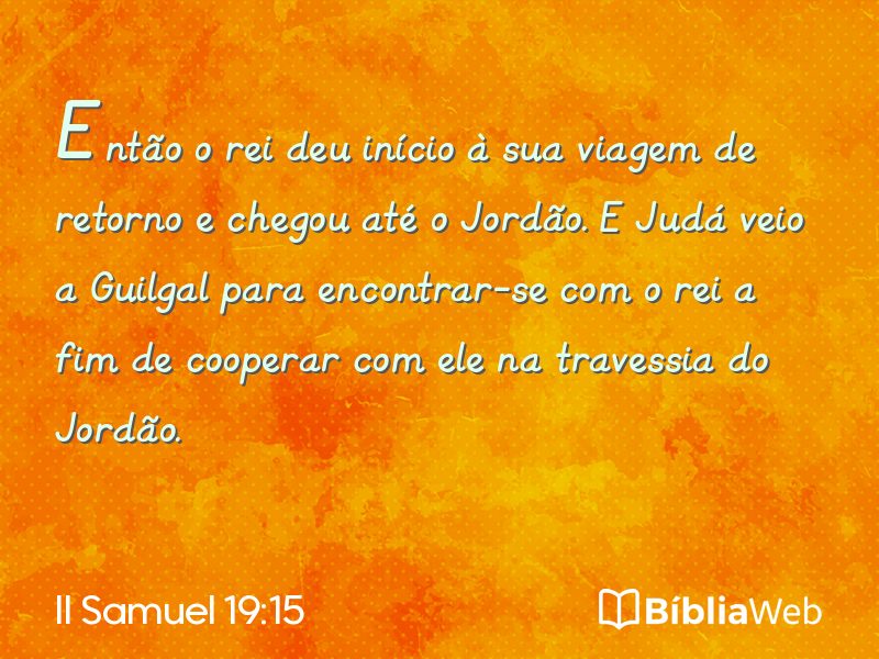 II Samuel 19:15 em imagem para compartilhar