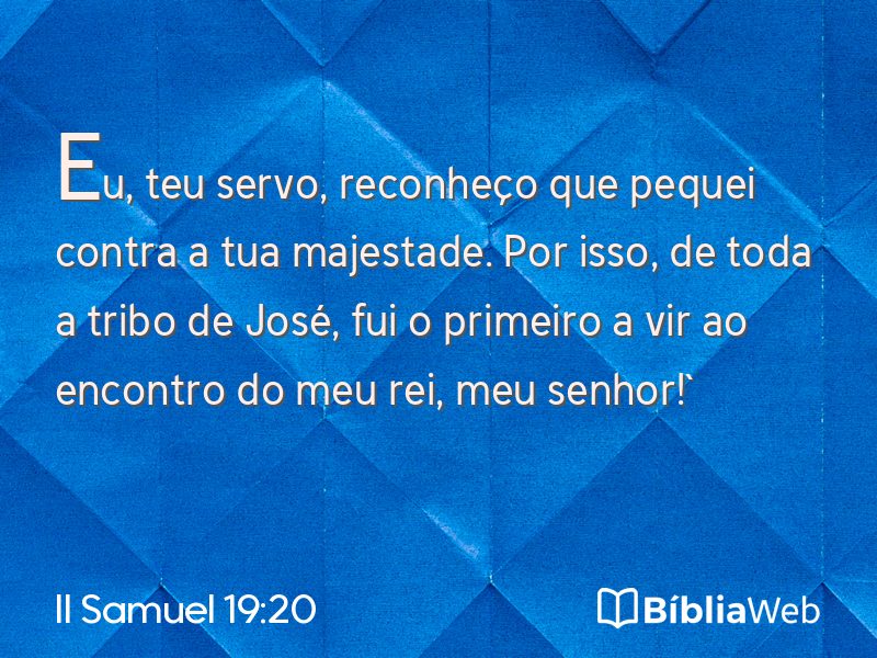 II Samuel 19:20 em imagem para compartilhar