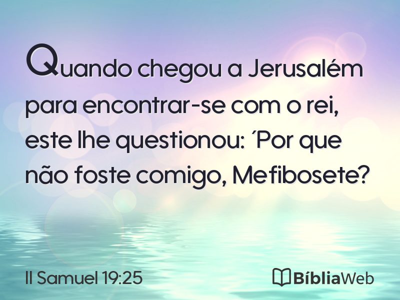 II Samuel 19:25 em imagem para compartilhar