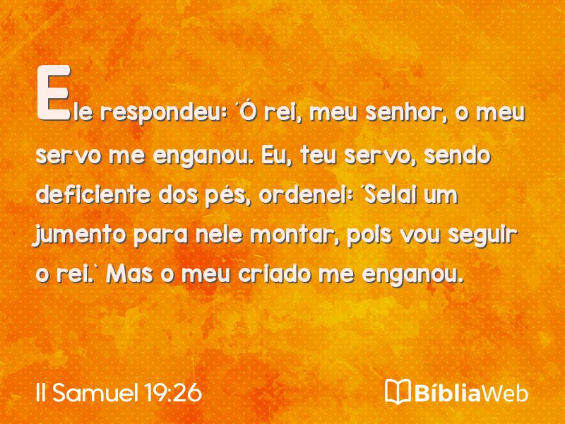 II Samuel 19:26 em imagem para compartilhar