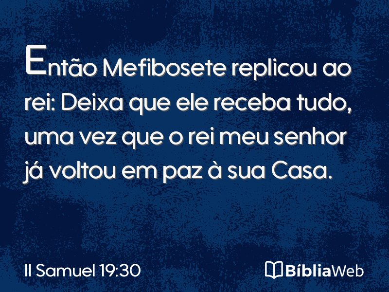 II Samuel 19:30 em imagem para compartilhar