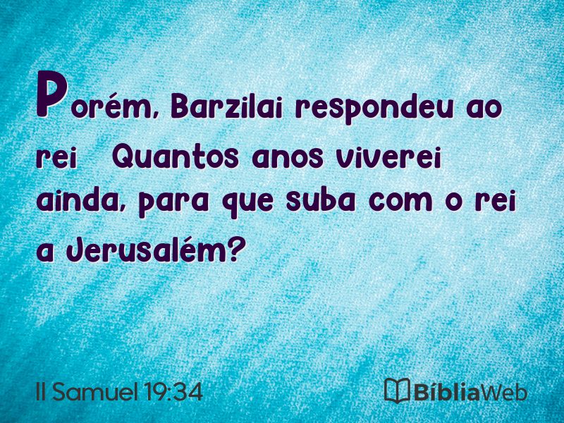 II Samuel 19:34 em imagem para compartilhar