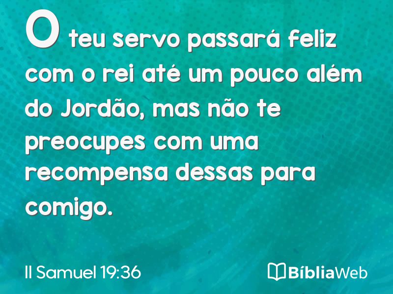 II Samuel 19:36 em imagem para compartilhar
