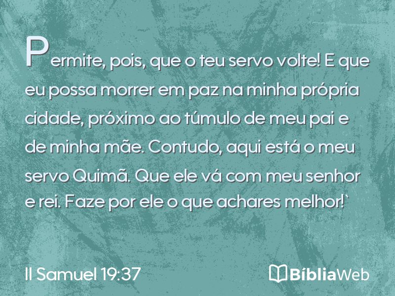 II Samuel 19:37 em imagem para compartilhar