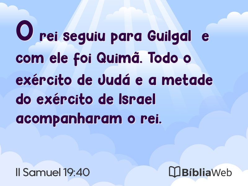 II Samuel 19:40 em imagem para compartilhar