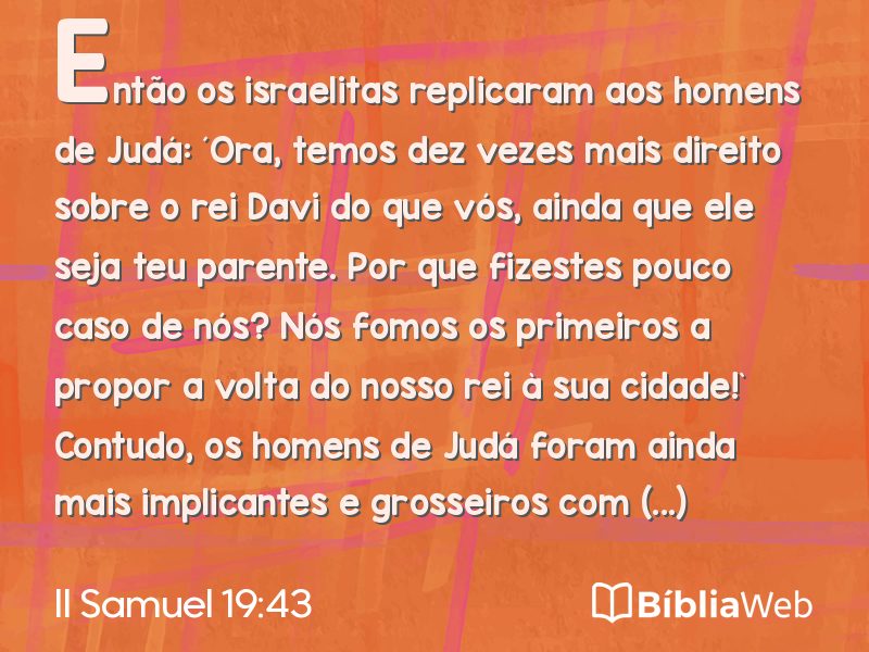 II Samuel 19:43 em imagem para compartilhar