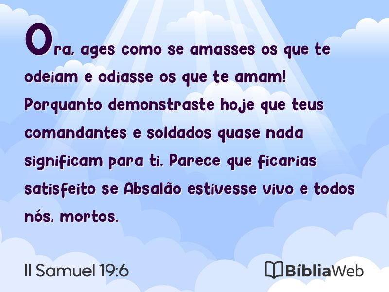 II Samuel 19:6 em imagem para compartilhar