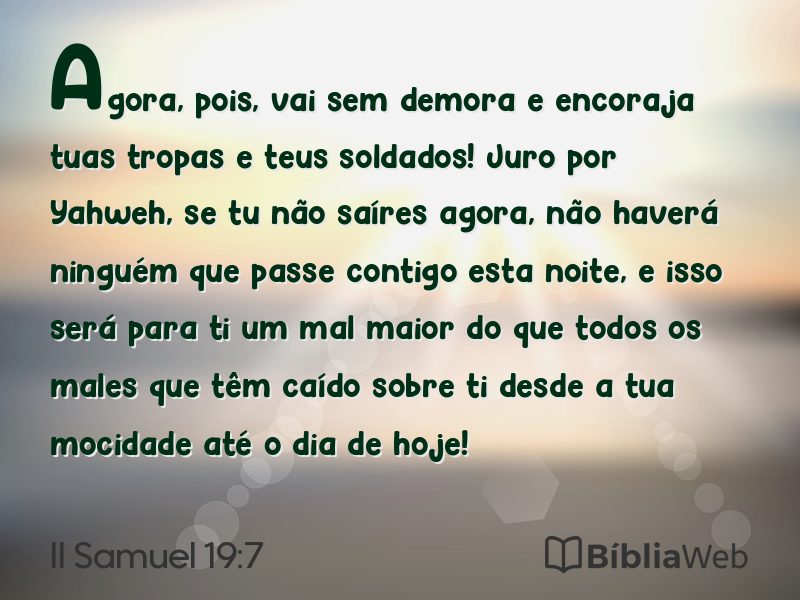 II Samuel 19:7 em imagem para compartilhar